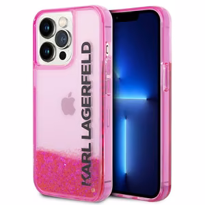Karl Lagerfeld Nestemäinen Glitter Elong Case iPhone 14 Pro - vaaleanpunainen
