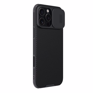 Nillkin CamShield Pro Suojakuori iPhone 16 Pro Max:lle kameransuojalla - musta