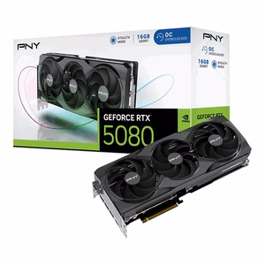 PNY GeForce RTX 5080 Overclocked Triple Fan NVIDIA näytönohjain, 16 GB GDDR7
