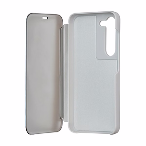 Fold Mirror View Case for Samsung Galaxy A14 4G / A14 5G silver