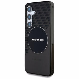 AMG läpinäkyvä Rhombs MagSafe Suojakuori Samsung Galaxy S25:lle - musta
