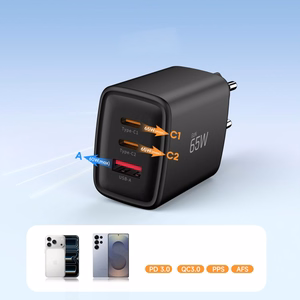 Tech-Protect NCA65W-GAN 3-Port 65W Wall Charger - Black