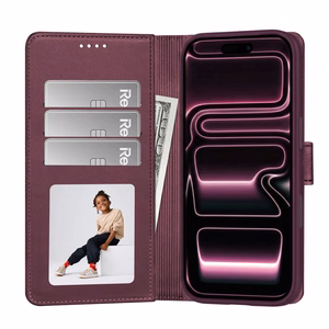 Tech-Protect Wallet MagSafe suojakuori mallille iPhone 17 Pro Max / 18 Pro Max – viininpunainen