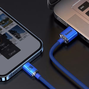 Baseus Crystal Shine kaapeli USB - Lightning, 2.4A, 1,2m (sininen)