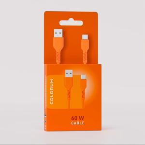 COLORUM kaapeli USB-A - USB-C 1,8m 3A CK60-AC-10 xOrange
