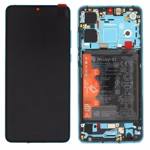 LCD-näyttö Huawei P30 (uusi versio 2021) kosketusnäytöllä, kehyksellä ja akulla Aurora alkuperäinen (service pack)