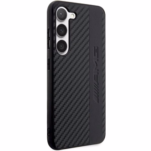 AMG AMHCS23MBLSCA S23+ S916 musta/musta kovakuori Carbon Stripe & Embossed