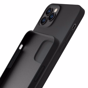 3mk Silicone Case iPhone 12 Pro Max:lle - musta