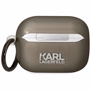 Karl Lagerfeld KLAPHNIKTCK musta suojus AirPods Pro:lle Karlin pää