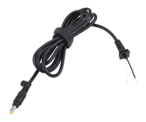 Quer 4,8/1,7 mm DC-urosliitin asennuskaapelilla, 19,5 V/2,5 A