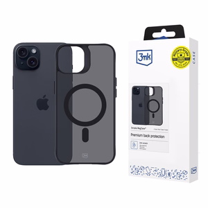 3mk Smoke MagCase MagSafe:lla iPhone 15 Plus:lle - puoliläpinäkyvä