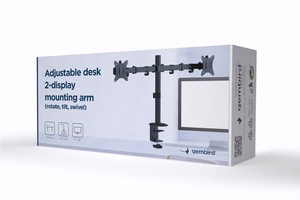 Gembird MA-D2-01 monitor mount / stand 81.3 cm (32") Desk Black