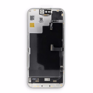 FixCell LCD-näyttö iPhone 15 Pro Soft OLED -mallille, 120 Hz, lähestymisvalosensorin joustava kaapeli (Tarkastettu: käytetty)