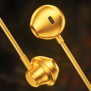 WEKOME YC05 Sakin Series wired in-ear headphones with 3.5 mm plug, gold