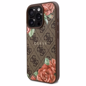 Guess GUHMP16XP4ROPEMCW iPhone 16 Pro Max 6.9" Ruskea/Ruskea Kova Suojakuori 4G Flowers Print MagSafe
