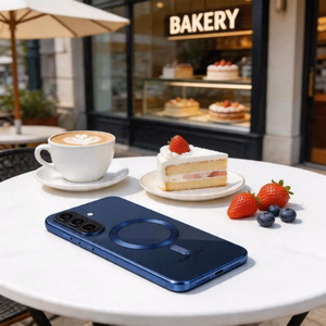 Tech-Protect MagFlex MagSafe -suojakuori Samsung Galaxy A57 5G:lle - läpinäkyvä sininen