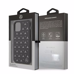Mercedes Silver Stars kuvio Kotelo iPhone 11 / Xr - musta