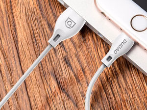 Dudao USB / Lightning -kaapeli 2.4A 1m valkoinen (L4L 1m white)