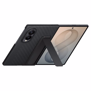 XF971SBE jalustallinen hiilikuitusuojakuori Samsung Galaxy Fold 8, musta