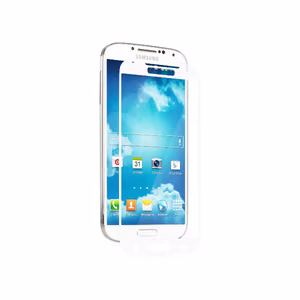 Moshi iVisor XT uudelleenkäytettävä koko näytön suojakalvo Samsung Galaxy S4 -puhelimen näytölle, valkoisella kehyksellä