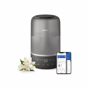 Philips Humidifier HU1510/03 Series 1000 19.6 W Water tank capacity 3 L Suitable for rooms up to 41 m² Ultrasonic Humidification capacity 275 ml/hr Grey/Silver
