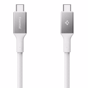 Spigen Essential EB24015CC USB-C / USB-C 240W Kaapeli 150cm - Valkoinen