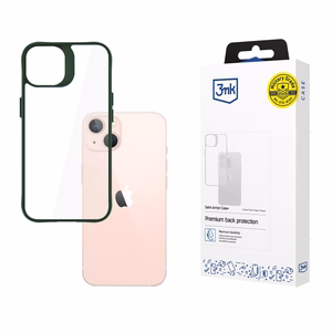 3mk Satin Armor kotelo+ vihreä Apple iPhone 14 - läpinäkyvä