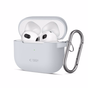 Tech-Protect Silikoninen Hook Suojakuori Apple AirPods 3:lle - harmaa
