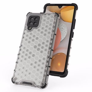Honeycomb Asia panssari kansi TPU puskuri Samsung Galaxy A42 5G läpinäkyvästä