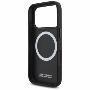 BMW M Tricolor Metal Logo MagSafe Suojakuori iPhone 17 Pro:lle - Musta