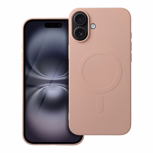 Case Silicone Mag Cover (big hole) (MagSafe) for iPhone 16 Plus pink