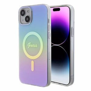 Guess GUHMP15SHITSU iPhone 15 6,1 violetti/violetti kovakuori IML Iridescent MagSafe