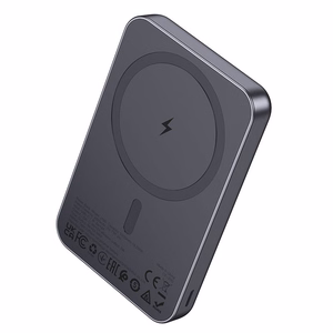 Hoco J160 MagSafe-yhteensopiva varavirtalähde 5000 mAh 2A 5W, metallinharmaa