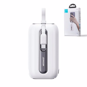 Joyroom mini powerbank 10000mAh värikäs sarja 22.5W, jossa on 2 sisäänrakennettua USB C ja Lightning kaapelia vaaleanpunainen (JR-L012)