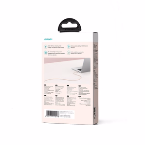 Joyroom Multi-Color Series S-A34 USB-C / USB-C PD 60W 1m Kaapeli - vaaleanpunainen