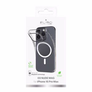 Puro 03 Mag MagSafe Silikoninen Suojakuori iPhone 16 Pro Maxille - läpinäkyvä