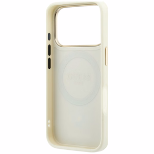 Guess Peony 4G Small Logo MagSafe-suojakuori iPhone 17 Pro / 18 Pro -malleille, beige