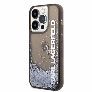 Karl Lagerfeld Liquid Glitter Elong suojakuori iPhone 14 Pro Max:lle - musta