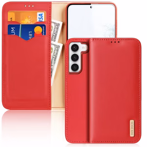 Dux Ducis Hivo Suojakuori Samsung Galaxy S23+ läppäkotelo lompakko jalusta RFID-esto punainen