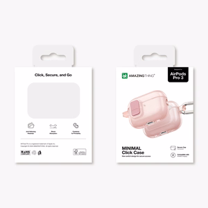 AmazingThing Minimal Case Suojakuori AirPods Pro 3 -kuulokkeille - vaaleanpunainen