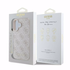Guess 4G Classic Suojakuori iPhone 16:lle - Vaaleanpunainen