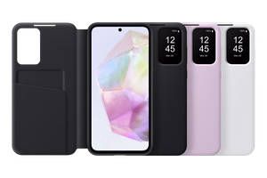 ZA356CWEGWW Smart View Wallet suojakuori Samsung Galaxy A35, valkoinen