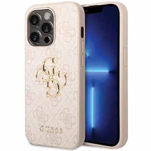 Guess GUHCP15X4GMGPI iPhone 15 Pro Max 6.7 vaaleanpunainen/vaaleanpunainen kovakuori 4G Big Metal Logo
