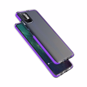 Spring Case kirkas TPU geeli suojakuori värikäs kehys Xiaomi Redmi Note 10 5G / Poco M3 Pro musta
