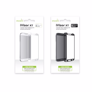 Moshi iVisor XT reusable full-face screen-protector film for Samsung Galaxy S4, white frame
