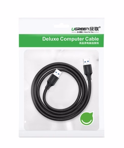 Ugreen USB 2.0 -kaapeli (uros) - USB 2.0 (uros) 1m musta (US128 10309)