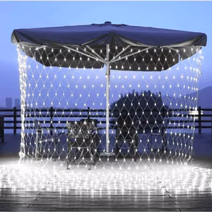 LED-valoverho (240 lamppua) 3M x 3M kylmä valkoinen