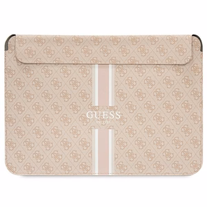 Guess 4G Printed Stripes cover for a 16" laptop - pink