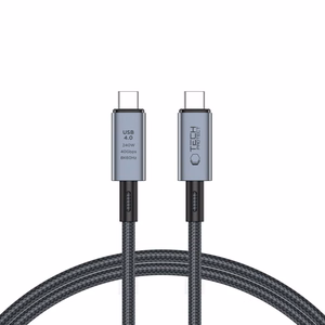 Tech-Protect UltraBoost Max USB-C 4.0 / USB-C 4.0 PD kaapeli 240W 8K 40Gbps 1m - harmaa