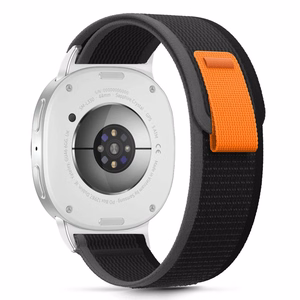 Tech-Protect Nylon Stripe Samsung Galaxy Watch 8 / Classic (40 / 44 / 46 mm) musta/oranssi